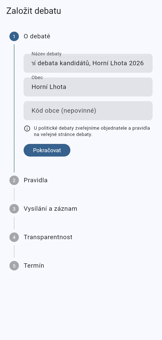 Krok 1 O debatě