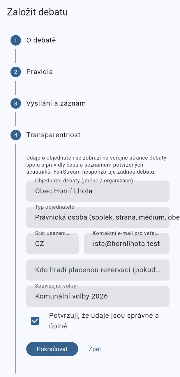 Krok 4 Transparentnost