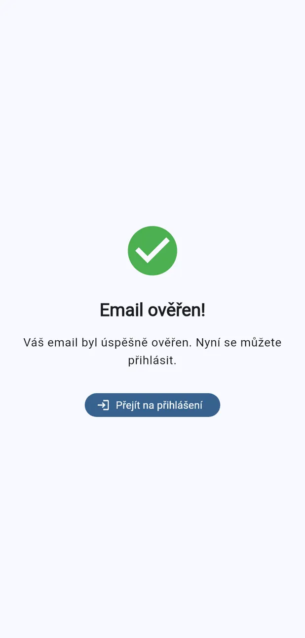 Email ověřen