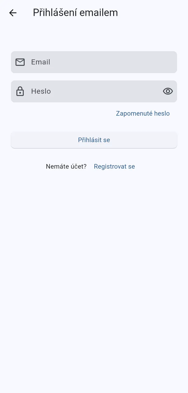 Přihlášení e-mailem
